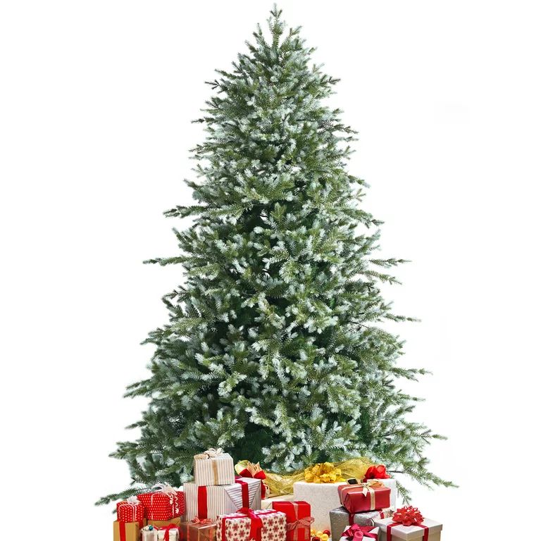 Costway 8ft Hinged Artificial Christmas Spruce Tree w/ 1658 Mixed PE & PVC Tips | Walmart (US)