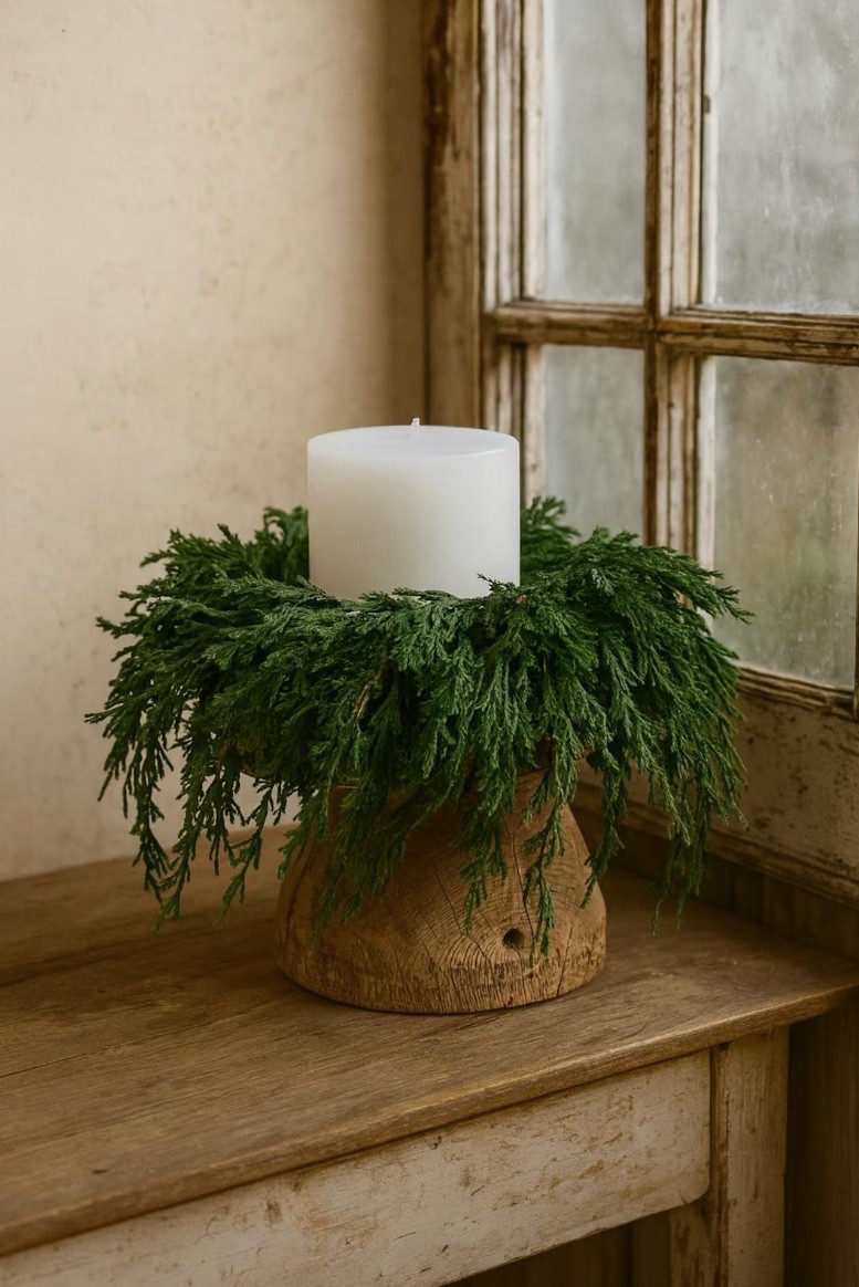 ✨ Evergreen Candle Ring Centerpiece ✨
This gorgeous pine & cedar candle ring gives that effortless, vintage-Christmas charm we all love. The lush evergreen layers look so natural and full, instantly dressing up any candle, wooden riser, or tabletop. It adds the perfect touch of cozy holiday texture without overwhelming your space — just simple, classic, timeless greenery that works on mantels, entry tables, dining rooms, and kitchen counters. Such a beautiful way to elevate your holiday decor on a budget, and it also makes the sweetest hostess gift or stocking stuffer for anyone who loves warm, welcoming seasonal touches. 🎄🕯️✨

pine & cedar candle ring, evergreen candle wreath, holiday greenery decor, Christmas centerpiece, rustic Christmas decor, vintage holiday style, mantel greenery, farmhouse Christmas, cozy holiday home, Christmas decorating ideas, seasonal home accents, Etsy holiday favorites

#LTKHome #LTKGiftGuide #LTKHoliday