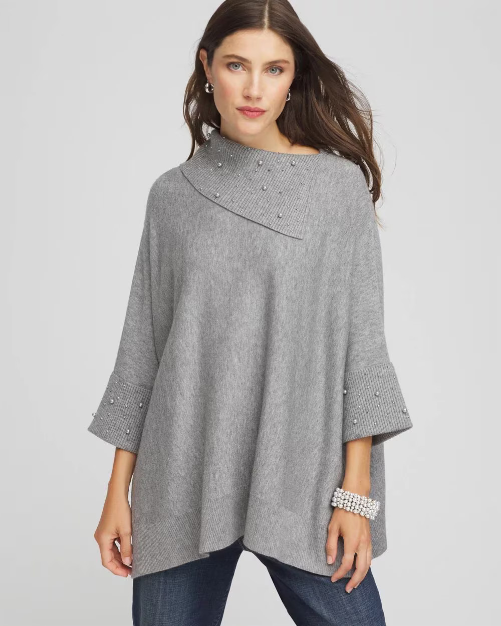 Embellished Sweater Poncho | Chico's