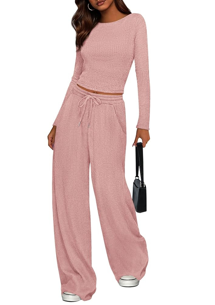 PRETTYGARDEN Matching Sets Women Clothing 2025 Fall Fashion Travel 2 Piece Lounge Sets Long Sleev... | Amazon (US)