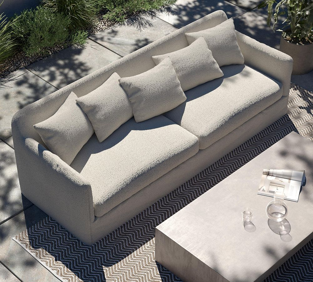 Gloria Upholstered Outdoor Sofa | Pottery Barn (US)