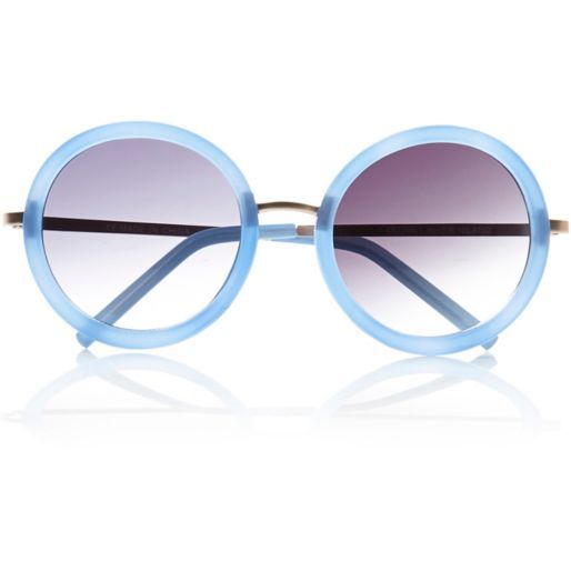 Blue round sunglasses | River Island (UK & IE)