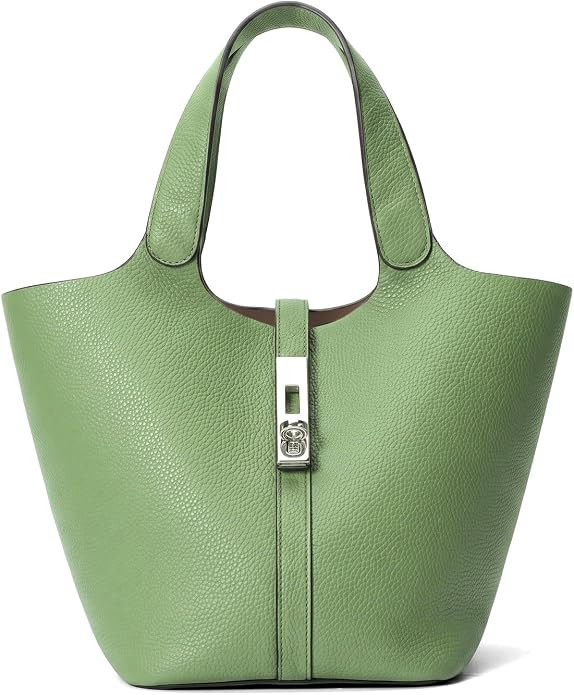Tote Bag for Women Vegan Leather Bucket Purse for Women Top Handle Handbag Shoulder Bag with Deta... | Amazon (US)