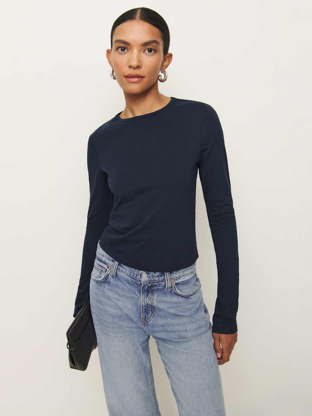 Ezra Slim Fit Long Sleeve | Reformation (Global)