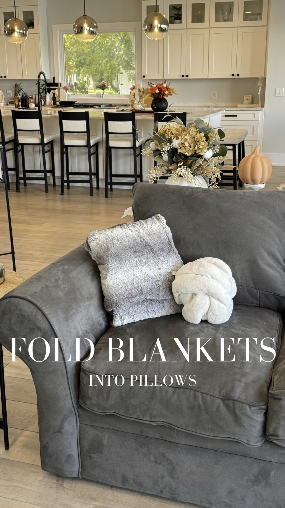 MAKE PILLOWS OUT OF YOUR BLANKETS - Best Blanket Organization 

If you're anything like me, you have WAY too many blankets in your home. And sometimes you just don't know what to with them, right? Well, here is a quick easy solution that will also save you from purchasing more pillows. Fold your thinner blankets into a ball pillow and your thicker blankets into a large acccent pillow. This is a nice solution too for getting more pillows on your couch. 

I even use heated blankets and tuck the cords in the folds to hide them. It's a perfect storage solution! Enjoy!
 
Don’t forget to like and follow for more tips, tricks, DIYs and trending product find that you’ll love! 

#LTKHome #LTK #howto #tipsandtricks Home Decor | Decor Hacks | Decor Ideas | Family Room Decor | Home Decorating | Pillows | DIY | Easy DIY | Home Decor | Decorating | Decor | DIY Decor | Decor Hacks

#LTKfindsunder50 #LTKhome #LTKVideo