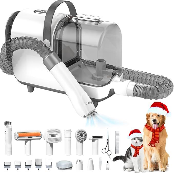 Bunfly Dog Grooming Kit,3L Large Capacity Dust Cup,13000Pa Strong Grooming & Vacuum Suction 99.99... | Amazon (US)