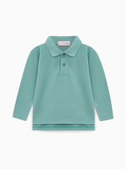 Green Braulio Long Sleeve Jersey Polo Shirt | La Coqueta (US)