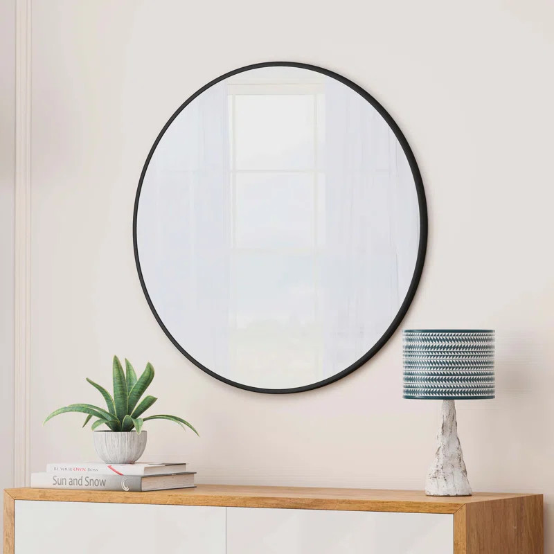 Dilmurod Metal Round Wall Mirror | Wayfair North America