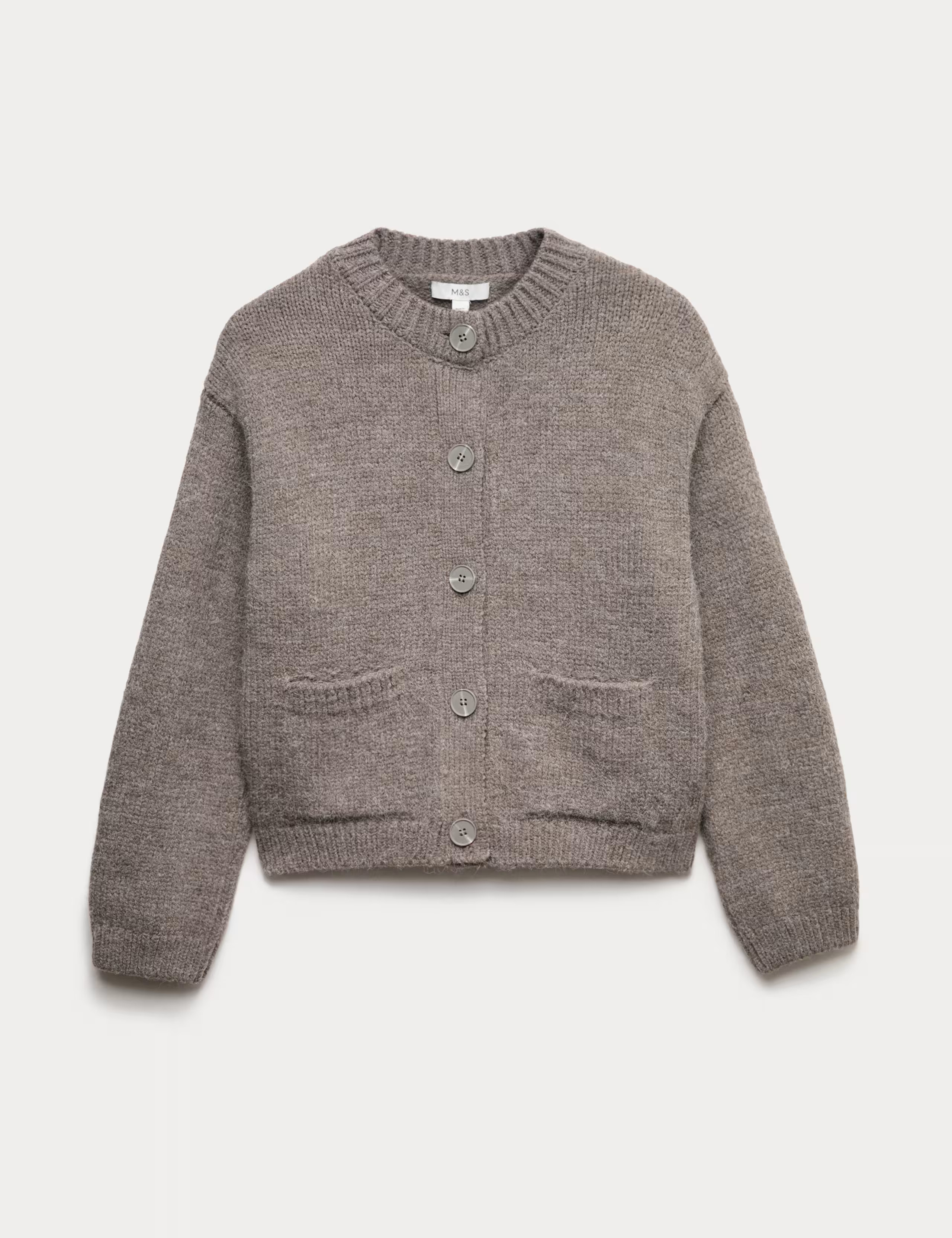 Crew Neck Pocket Detail Cardigan | Marks & Spencer (UK)