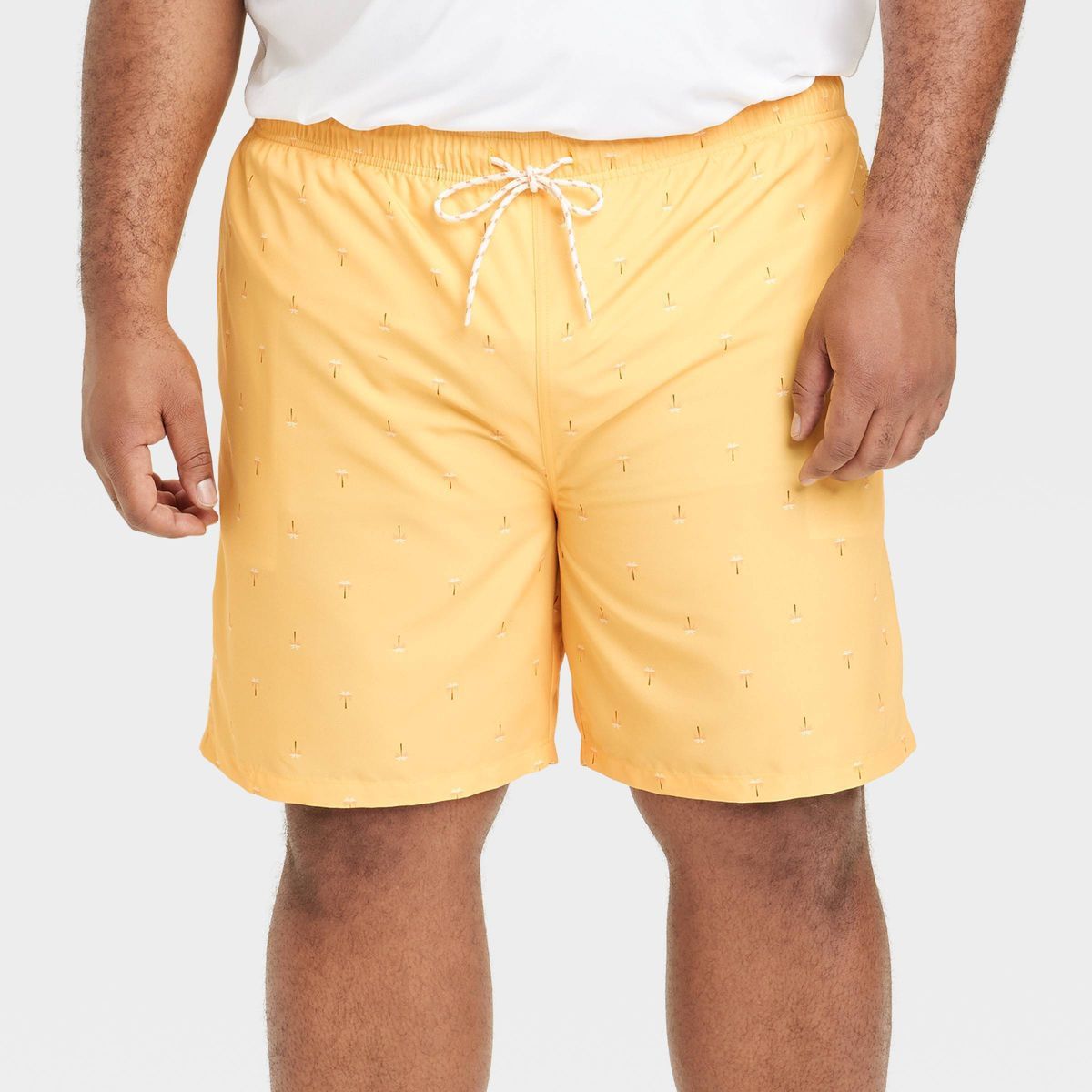 Men's 7" Palm Print Swim Shorts - Goodfellow & Co™ Yellow | Target