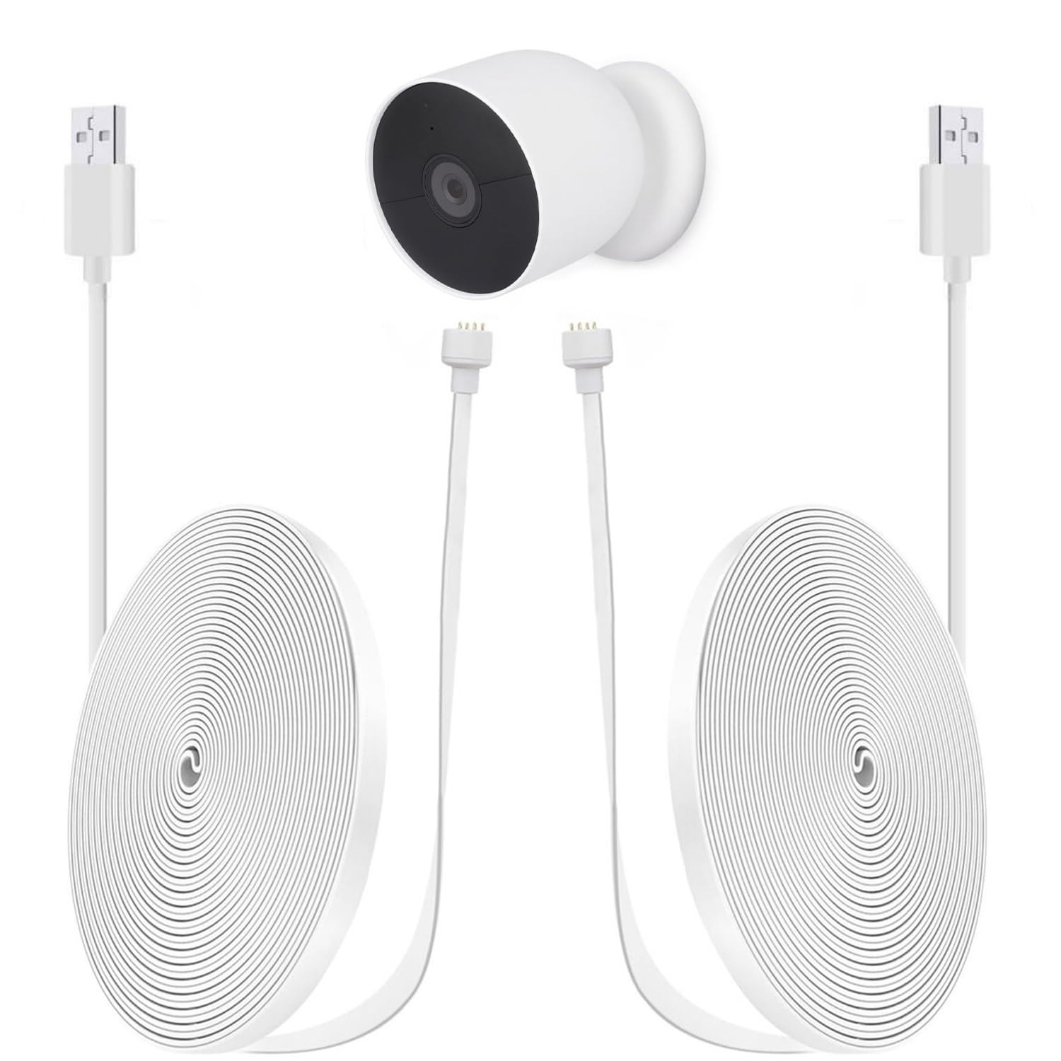 iTODOS 2 Pack 20ft/6m Power Cord for Google Nest Cam (Battery) Only,Replacement Cable,Weatherproo... | Amazon (US)