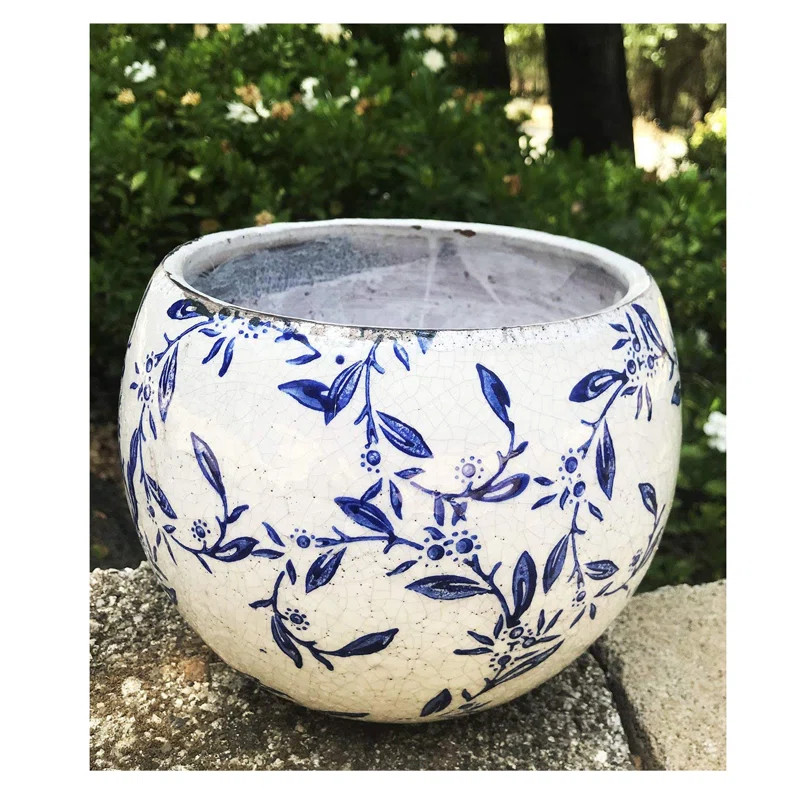 Anastagio Old World Floral Ceramic Pot Planter | Wayfair North America