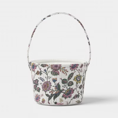 Linen Quilted Basket Multi Floral Printing - Threshold™ | Target