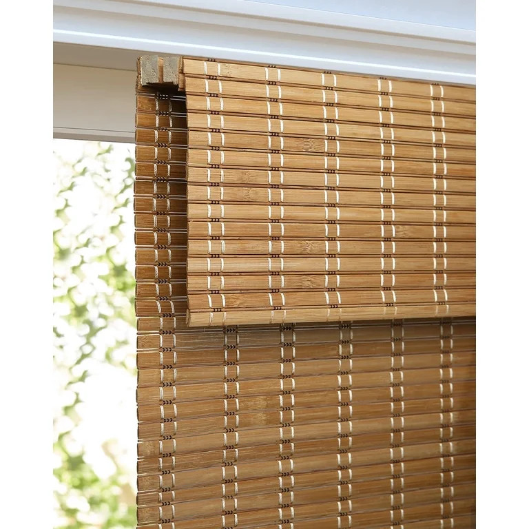 LazBlinds Cordless Bamboo Roman Shades, Light Filtering Window Treatment, Roll Up Bamboo Blinds f... | Walmart (US)