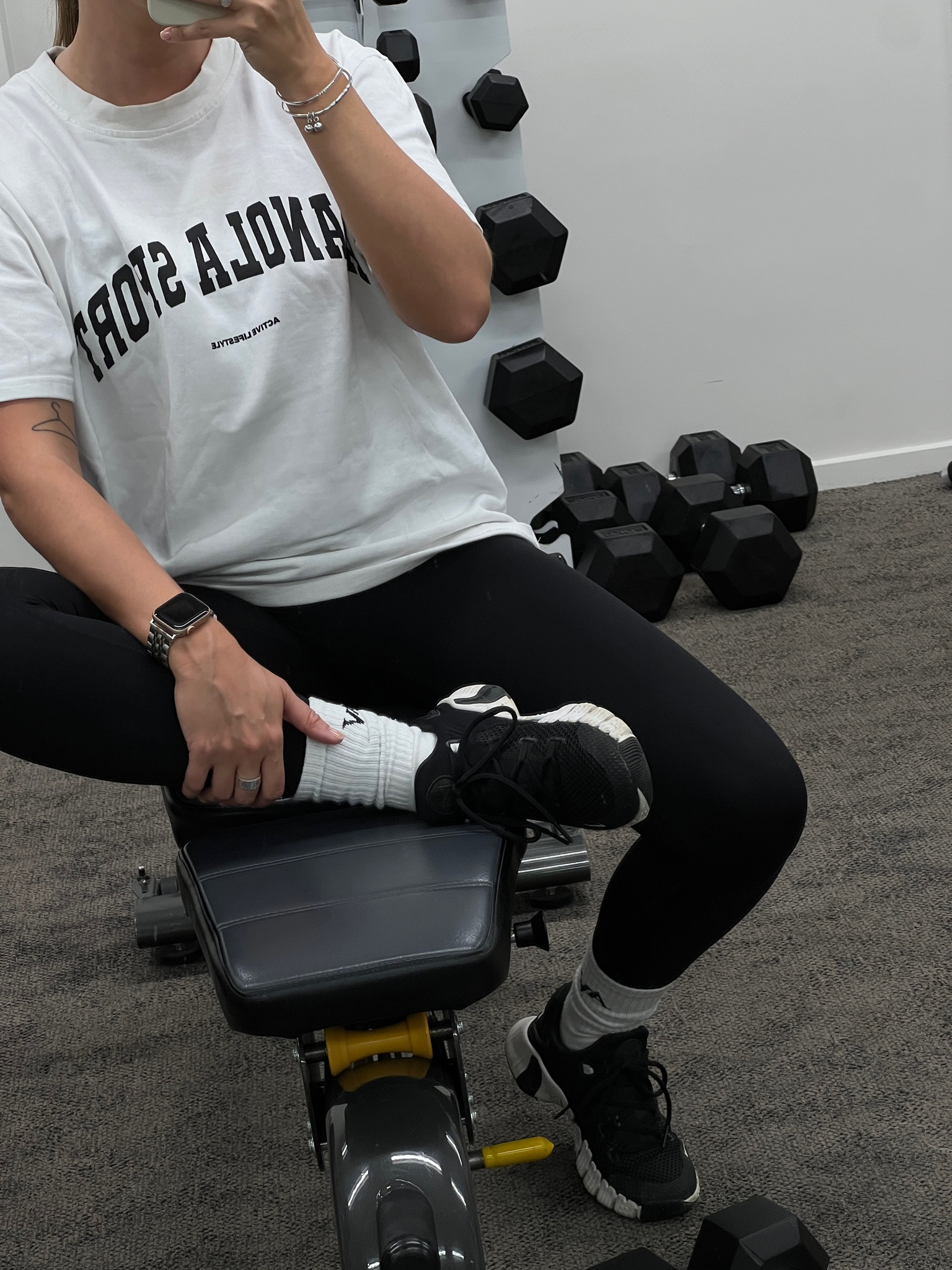 Gym outfit and the one of the only ones I’ve bought on my trip! Adanola everything 