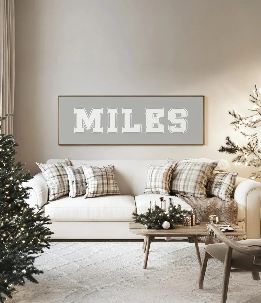 Custom First Name Sign, Sports Lettering, Stone Gray (multiple Sizes) - Etsy | Etsy (US)