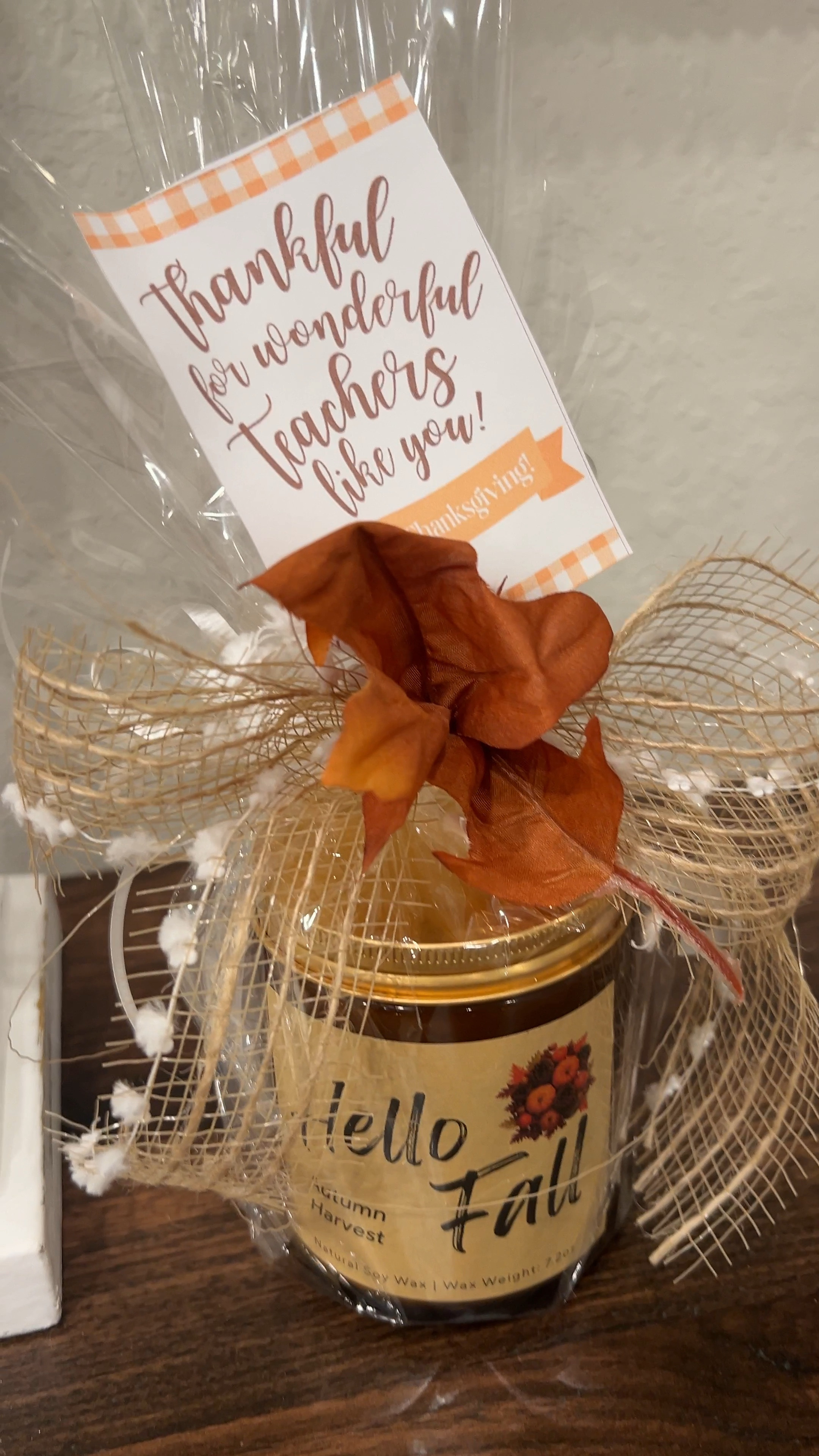 Hello fall candle wrapped up with a bow making the perfect Thanksgiving Teacher gift or a cute fall pop-by for Realtors!

#LTKHome #LTKSeasonal #LTKFallSale