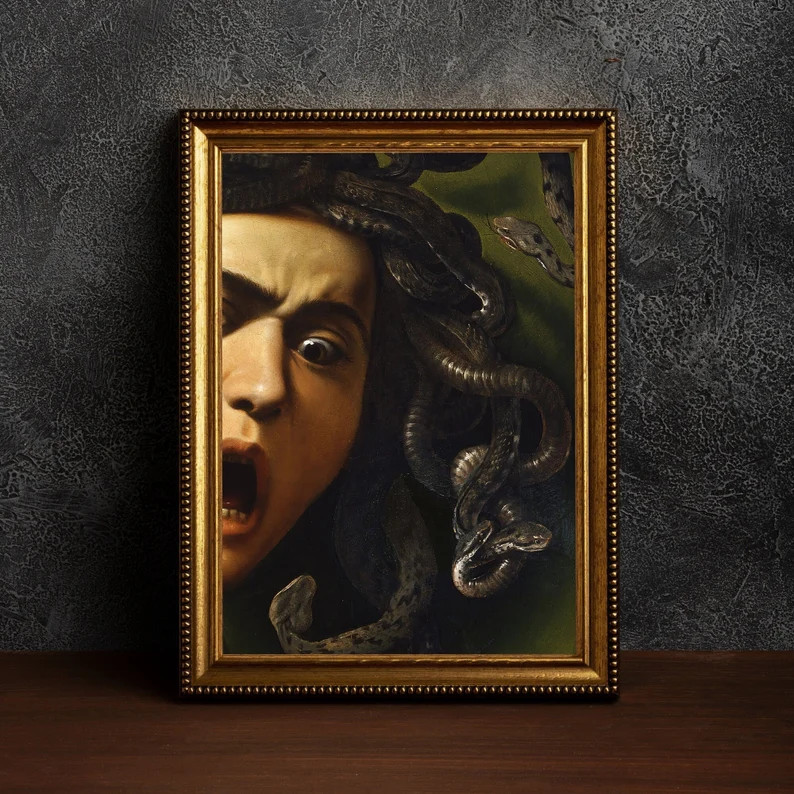 Medusa Baroque Mythological Art Print : Dark and Moody - Etsy | Etsy (US)