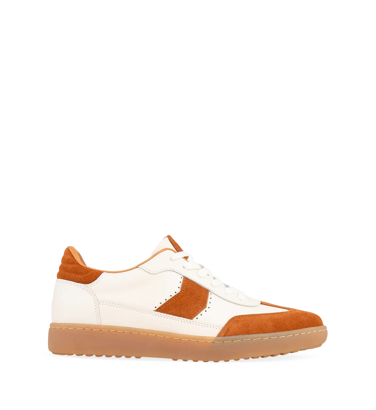 Amakihi Ecru & Camel Leather Sneakers | Bared Footwear | Bared Footwear