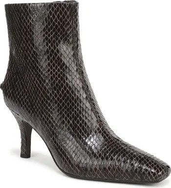 Laura Snakeskin Embossed Snip Toe Bootie (Women) | Nordstrom