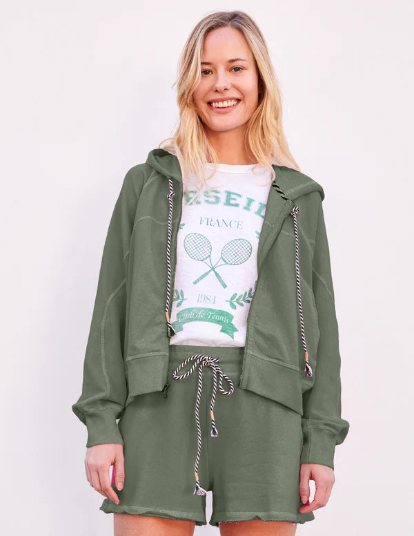 Women's Horizon Zip Hoodie in Signature Green | Sundry Clothing