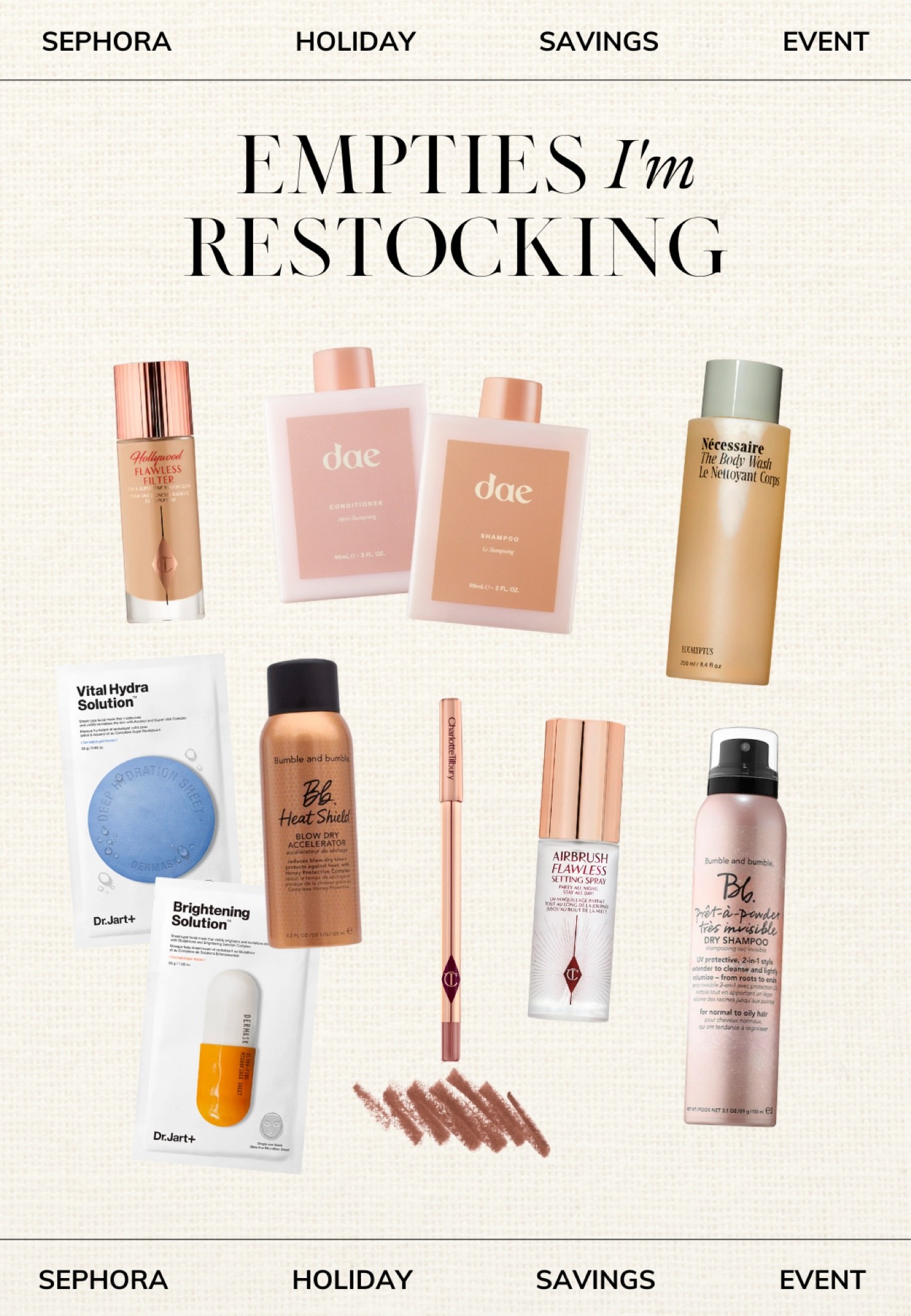 Sephora Sale // Empties I’m restocking! Sale runs until 11/7.

New makeup, dewy makeup,
Glowy makeup, simple makeup, nude makeup

#LTKsalealert #LTKbeauty