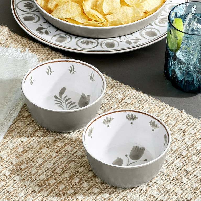 Better Homes & Gardens 2-Pack Bamboo Melamine Dip Bowl Set, Grey | Walmart (US)