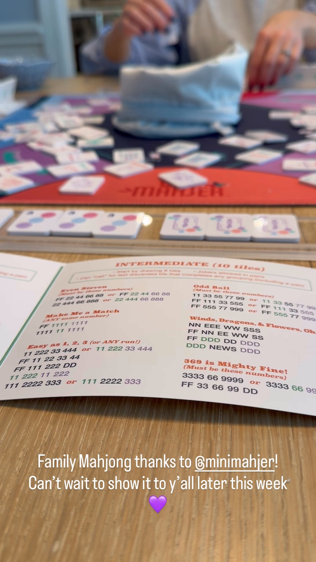 Learning to play mahjong with the fam 💜

#LTKdayinmylife #LTKstorytime #LTKHome