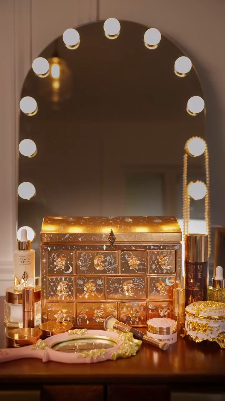 CHARLOTTE TILBURY Charlotte's Beauty Treasure Chest 12-Door Beauty Advent Calendar 2025 Worth £264, CharlotteTilbury ,Charlotte Tilbury Holiday , Beauty Advent Calendar 2025, Beauty Advent Calendar, Pillow Talk Lip Cheat - Pillow Talk Medium 1.2g,Pillow Talk Collagen Lip Bath - Pillow Talk 7.9ml,Exagger-Eyes Volume Mascara - Exagger-Black 10ml,Rock 'N' Kohl - Barbarella Brown 1.2g,Pillow Talk Beauty Light Wand - Pillow Talk 12ml,Charlotte's Magic Cream 15ml,Charlotte's Magic Serum Crystal Elixir 10ml,Charlotte's Magic Hydration Revival Cleanser 30ml,K.I.S.S.I.N.G - Icon Baby 1.5g, Matte Revolution - Walk Of No Shame 1.5g, Lip Cheat - Walk Of No Shame 0.8g, Airbrush Flawless Setting Spray 34ml, Gift guide, Fall makeup, Autumnal makeup, Autumnal Shades, Brown Girl Beauty, Brown Girl Makeup, Date night Makeup, Wedding Makeup, Summer Makeup, Holiday Makeup, Testing beauty,  UK fashion, UK women, London lifestyle 

 #LTKuk #LTKgiftguide #LTKbeauty