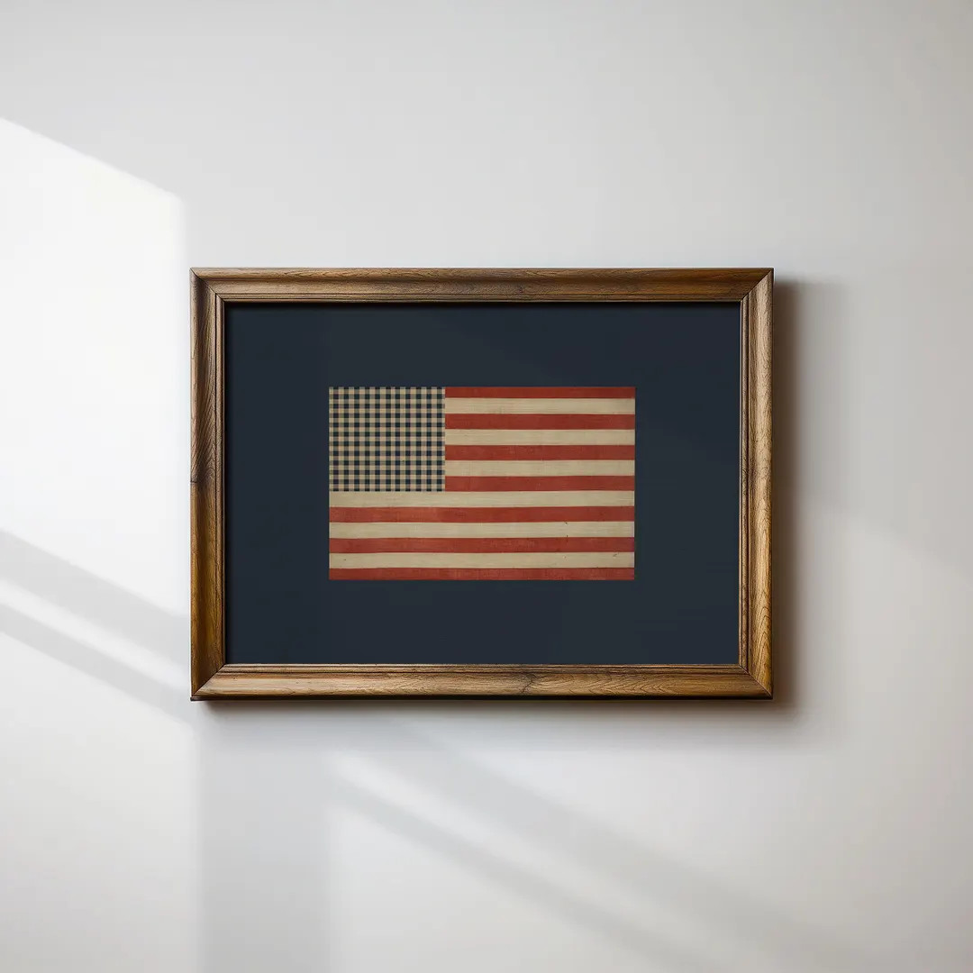 Preppy American Flag Wall Art | Fourth of July USA Flag Print | Cottagecore Decor | Patriotic Hom... | Etsy (US)