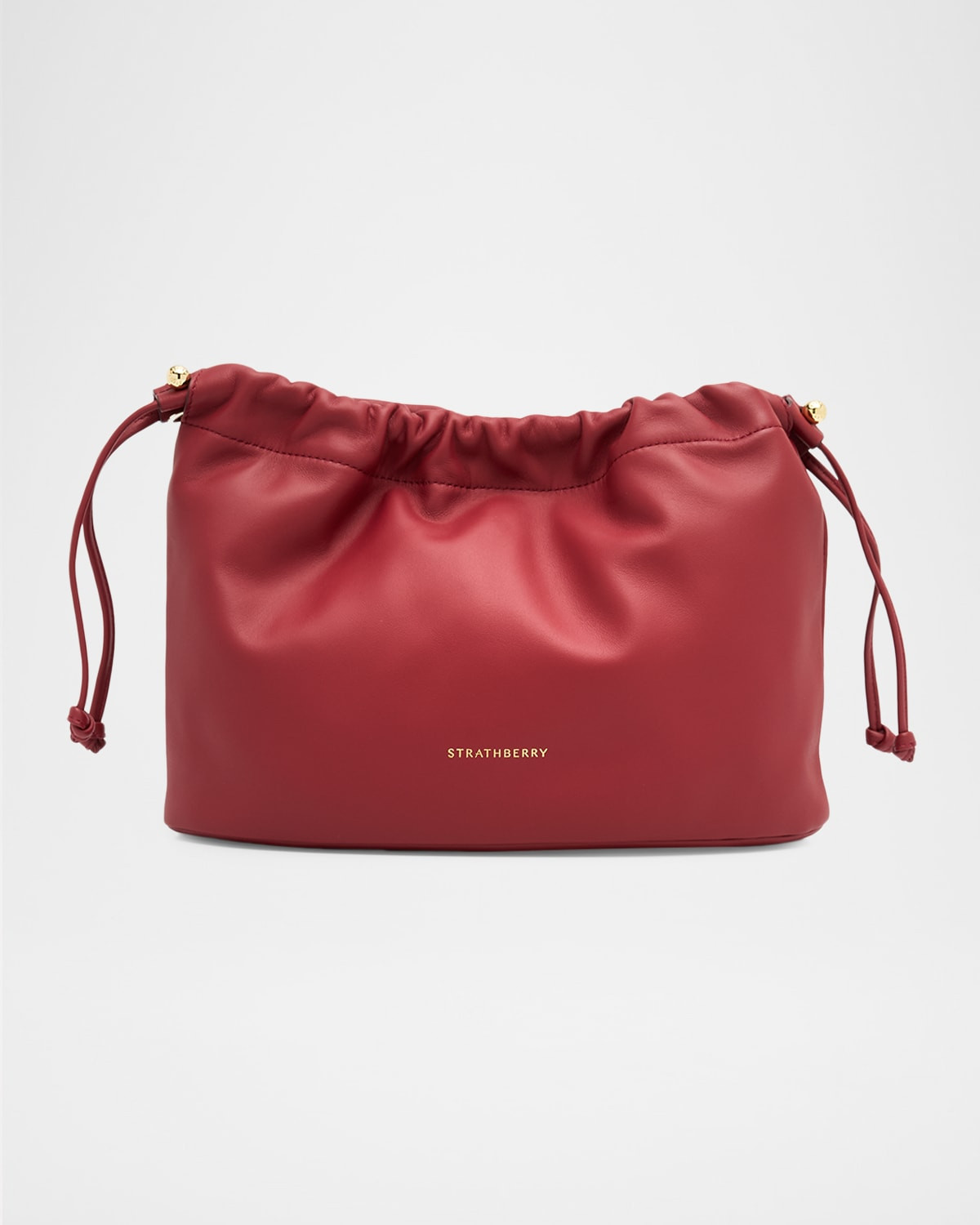 Charlotte Midi Nappa Leather Drawstring Bag | Neiman Marcus