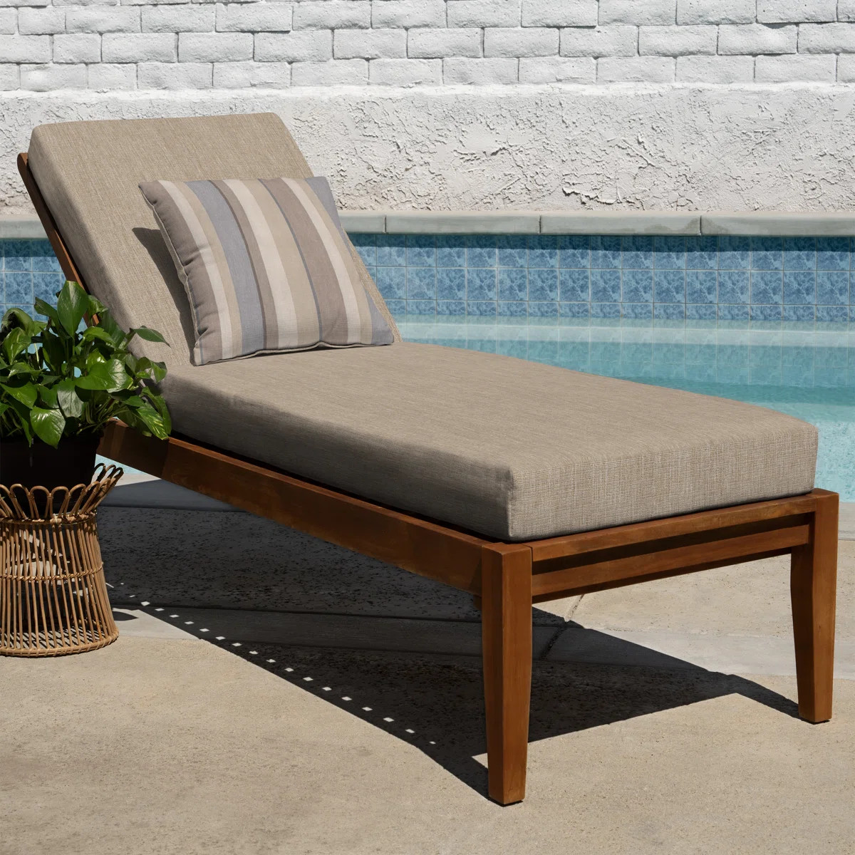 Meridian Outdoor Chaise Lounge Cushion – Weather-Resistant, Reversible, Plush Comfort | Wayfair North America