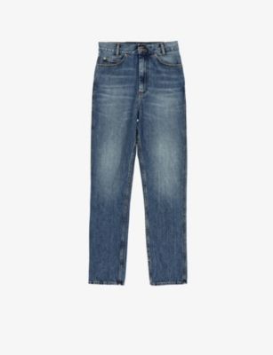 Oscar high-waisted faded organic-cotton denim jeans | Selfridges