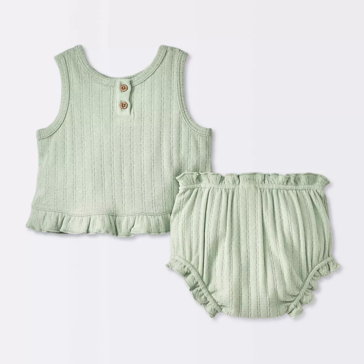 Baby Girls' Pointelle Knit Tank Top & Bloomer Set - Cloud Island™ Green | Target