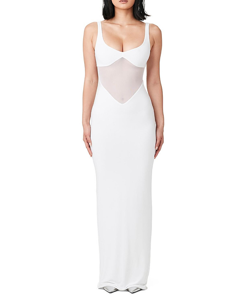 Naked Wardrobe Hourglass Mesh Contrast Dress | Bloomingdale's (US)