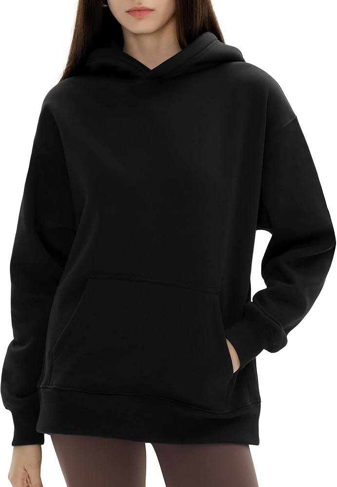 PUMIEY Womens Oversized Hoodies Cozy Fleece Sweatshirt with Pocket Long Sleeve Outfits Tops Fall ... | Amazon (US)