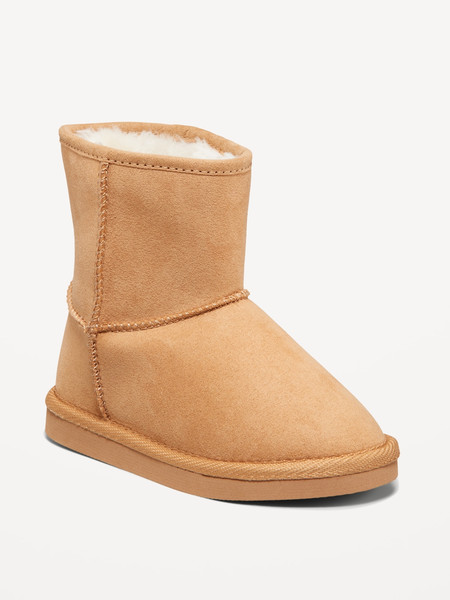 Faux-Suede Faux-Fur Lined Boots for Toddler Girls | Old Navy (US)