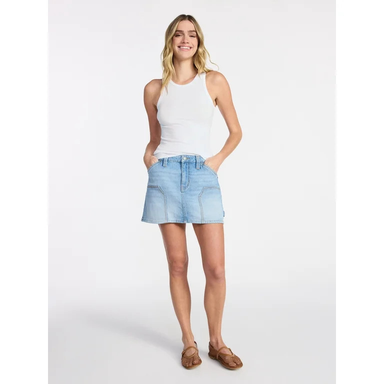 (2 pack) No Boundaries Ribbed High Neck Tank Top, Women's XXS-XXL | Walmart (US)