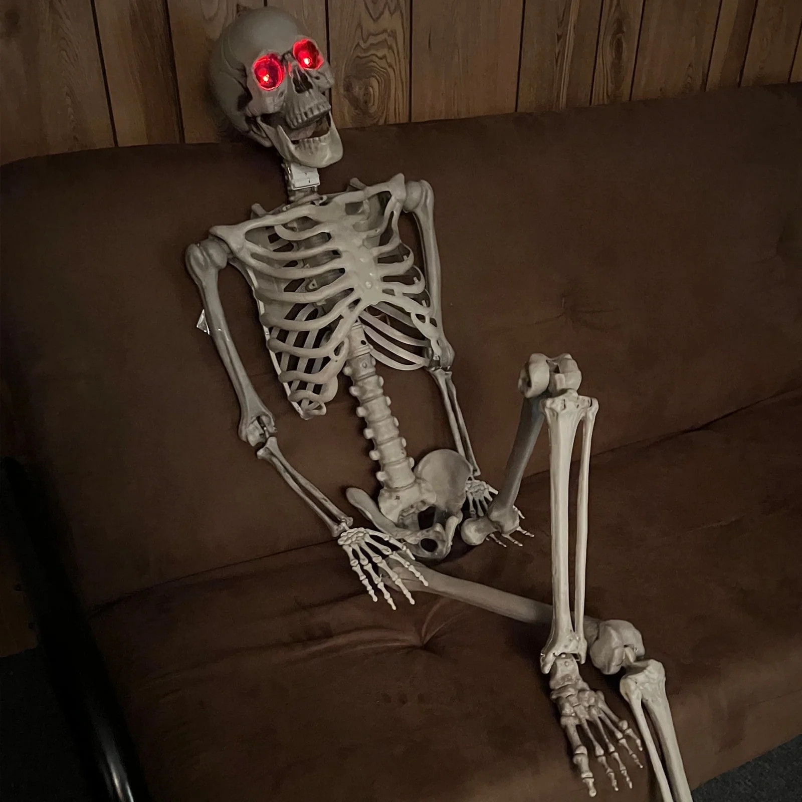 6 Ft Life Size Skeleton Poseable Full Size Halloween Party Decorations Haunted House with LED Eye... | Walmart (US)