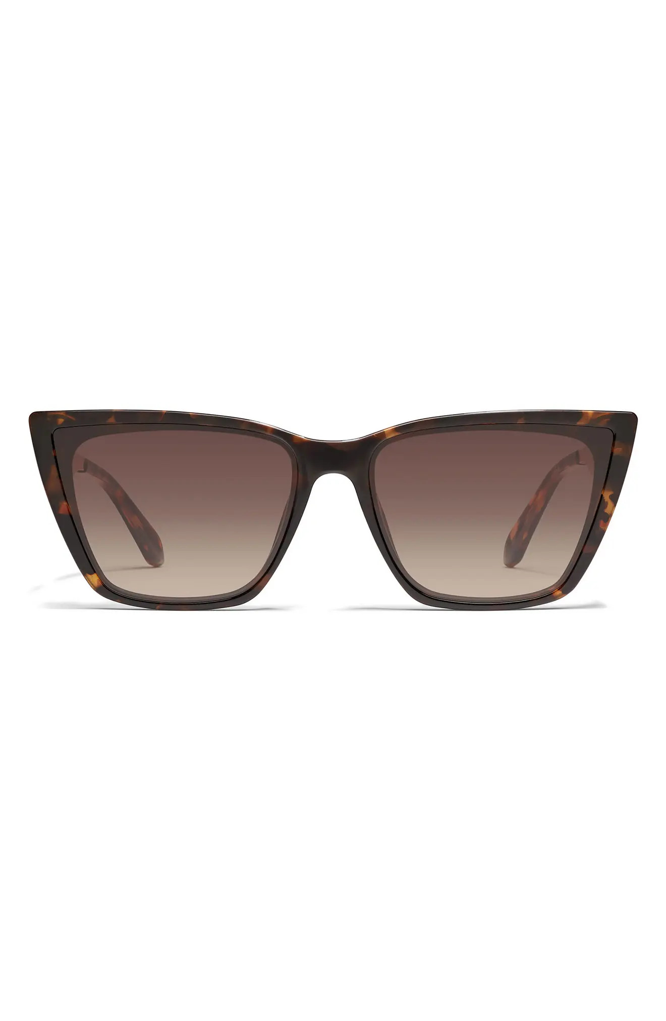 Quay Australia Call the Shots Remixed 43mm Gradient Cat Eye Sunglasses in Neutral Tortoise /Brown at Nordstrom | Nordstrom