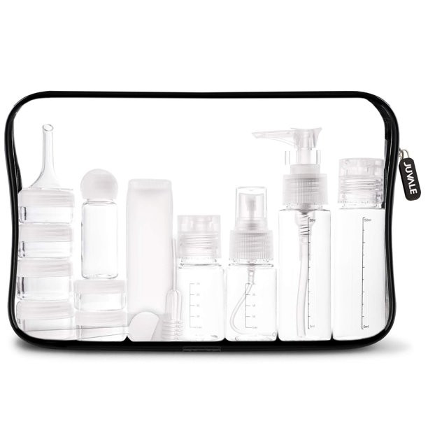 16 Pack Plastic Airline Travel Accessories Bottles Set - Holds Toiletries, Lotions, Liquids, Sham... | Walmart (US)