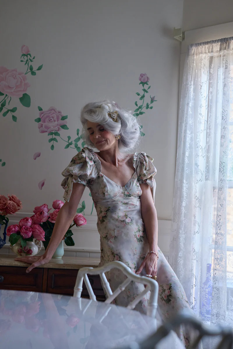 The Cottage Roses Poet Slip Dress | Selkie Collection