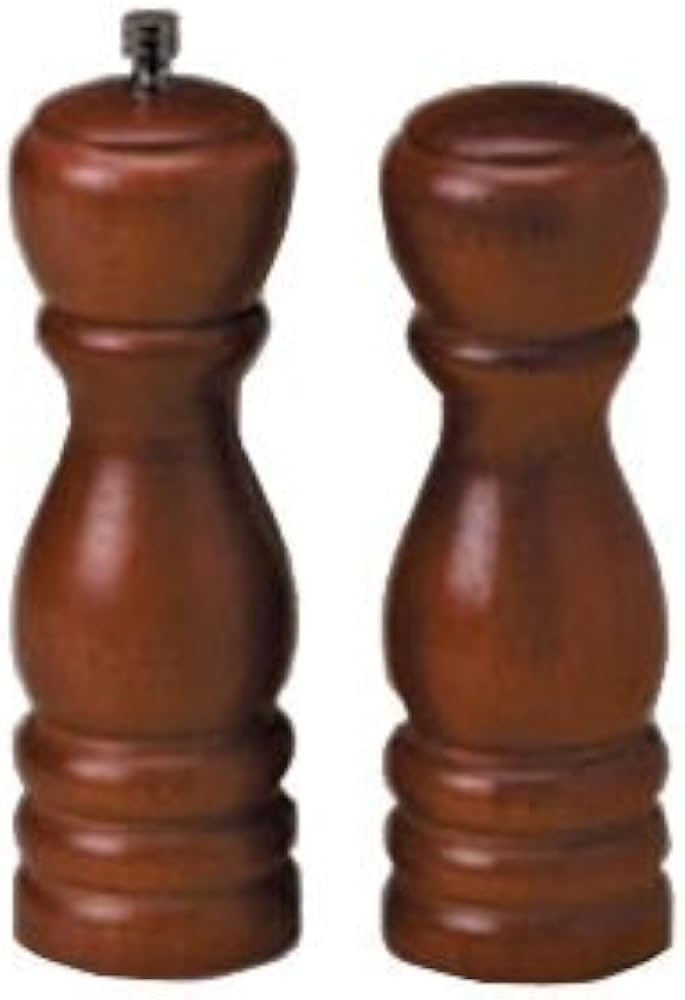American Metalcraft 6" Wooden Pepper Mill/Salt Shaker Set | Amazon (US)