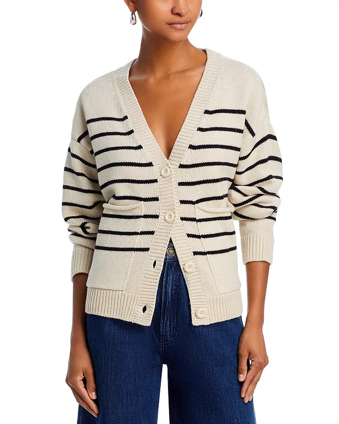 AQUA Striped V Neck Cardigan - 100% Exclusive  Back to results -  Women - Bloomingdale's | Bloomingdale's (US)