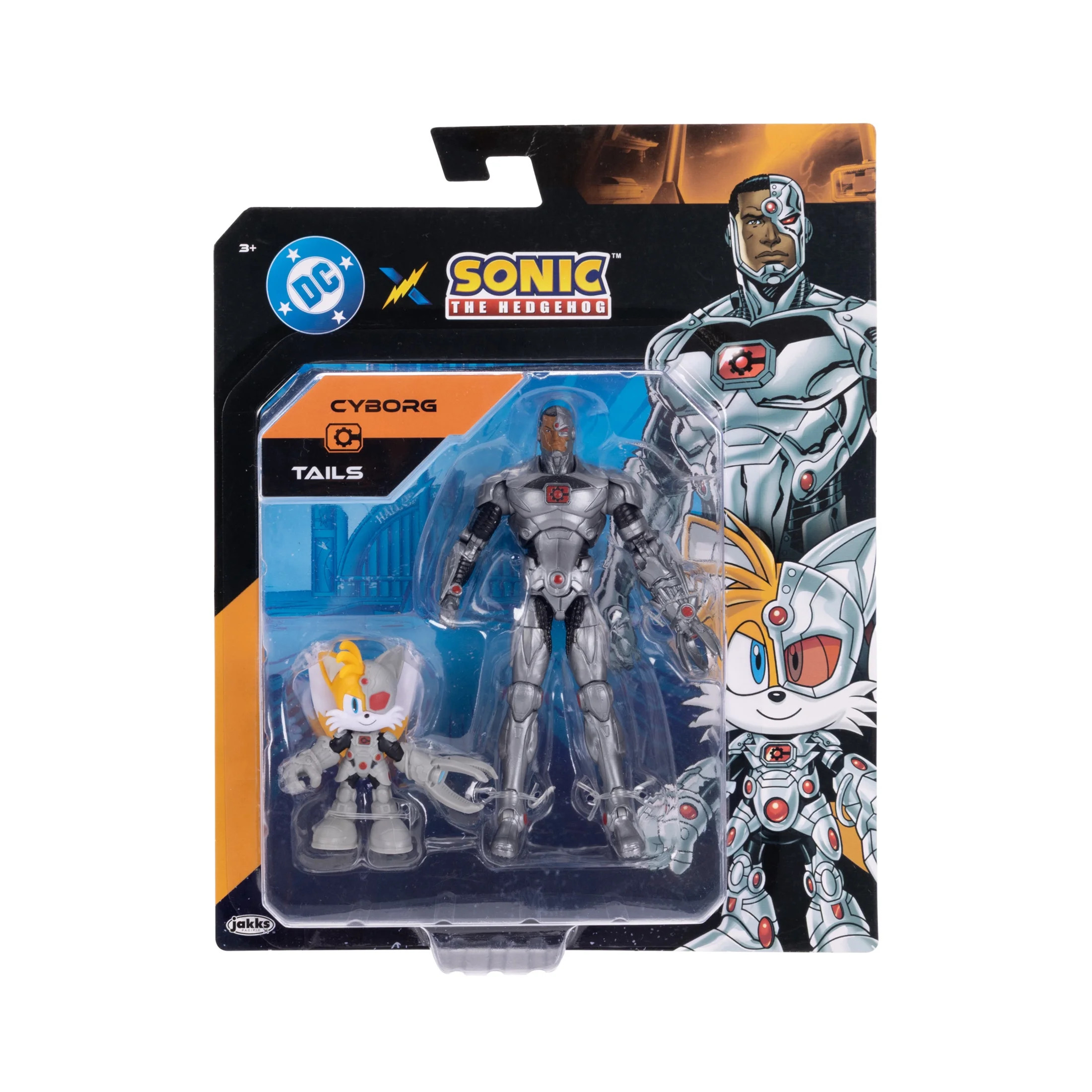 Sonic x DC Action Figure Multipack  - 2.5 Inch Tails & 5 Inch Cyborg | Walmart (US)