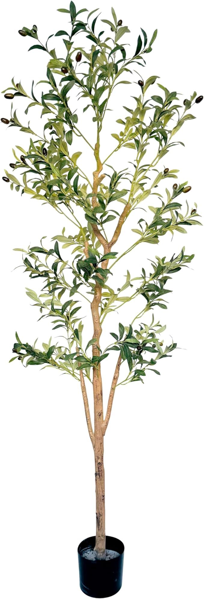 6FT Artificial Olive Tree| Lifelike Faux Plant for Indoor Decor | Realistic 72-Inch Tall Olive Tr... | Amazon (US)