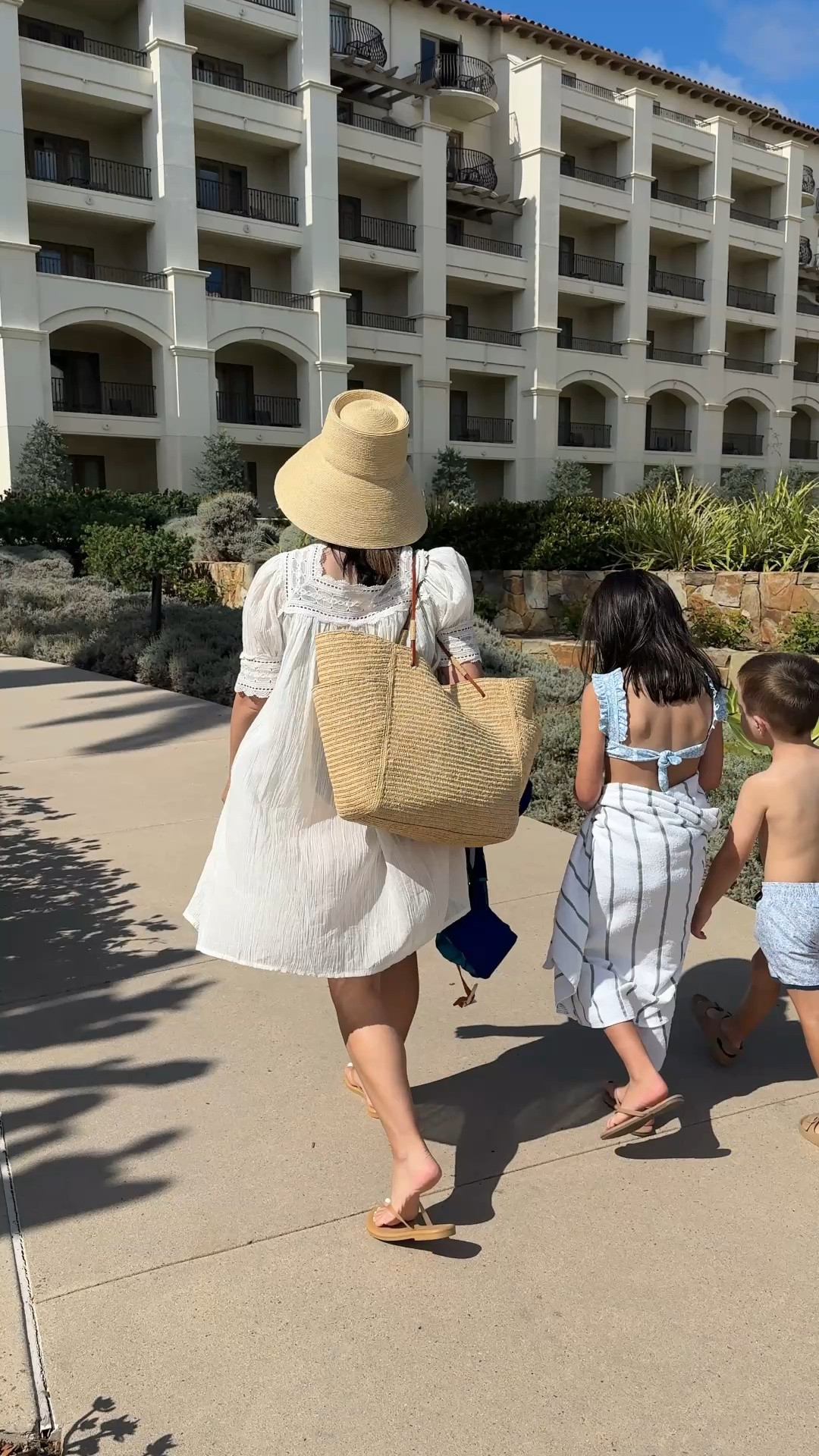 Real life mom outfits - vacation pool day 

DÔEN dress xxs - old, linked similar
Hunza G bikini navy
Tkees waterproof sandals 5
Sezane tote - don’t recommend this style (old anyways)
Janessa Leone hat small
Dorsey James necklace 15”
Electric Picks Bentley earrings 
Celine sunglasses

#LTKmomlife #LTKSwim #LTKPetite