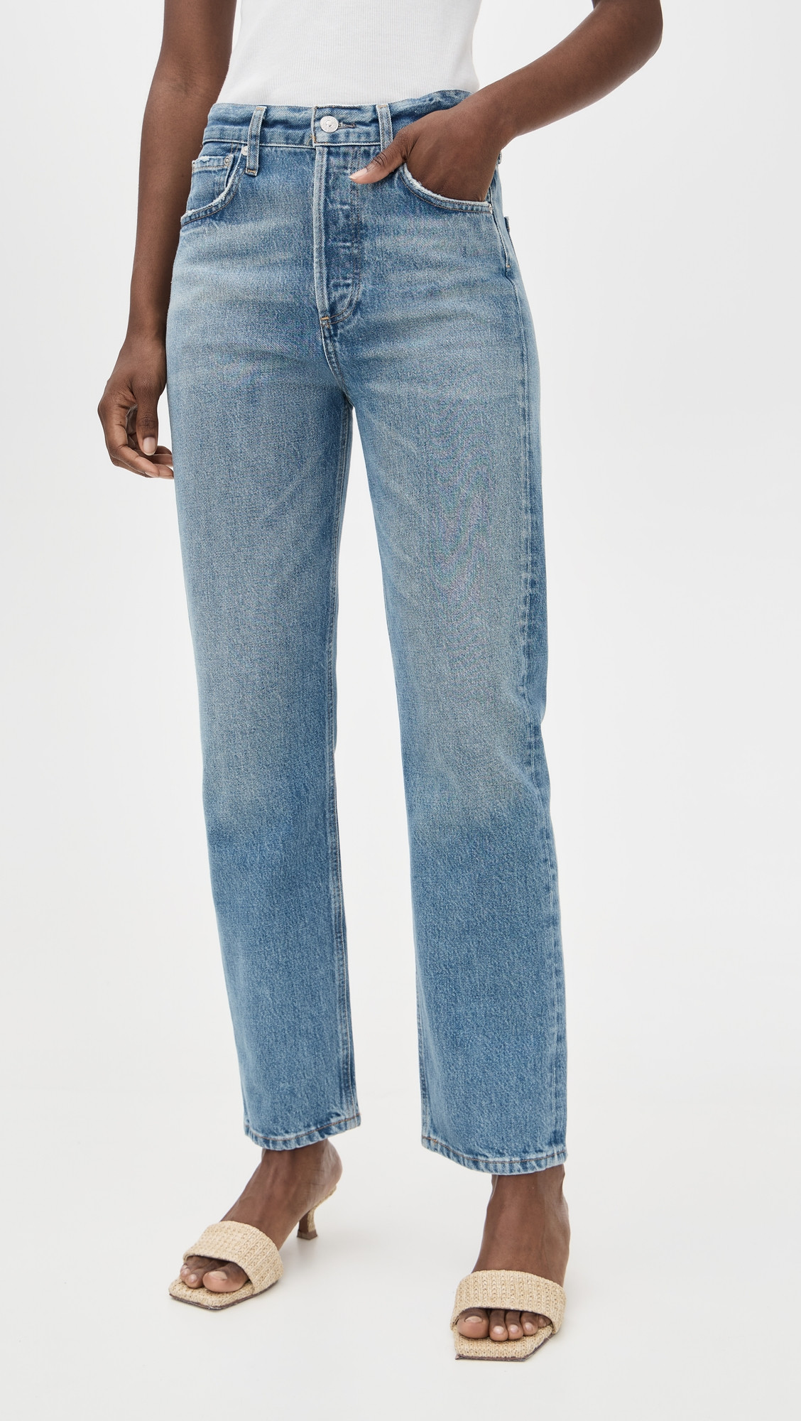 Citizens of Humanity Blaine High Rise Straight Jeans Perri 34 | Shopbop