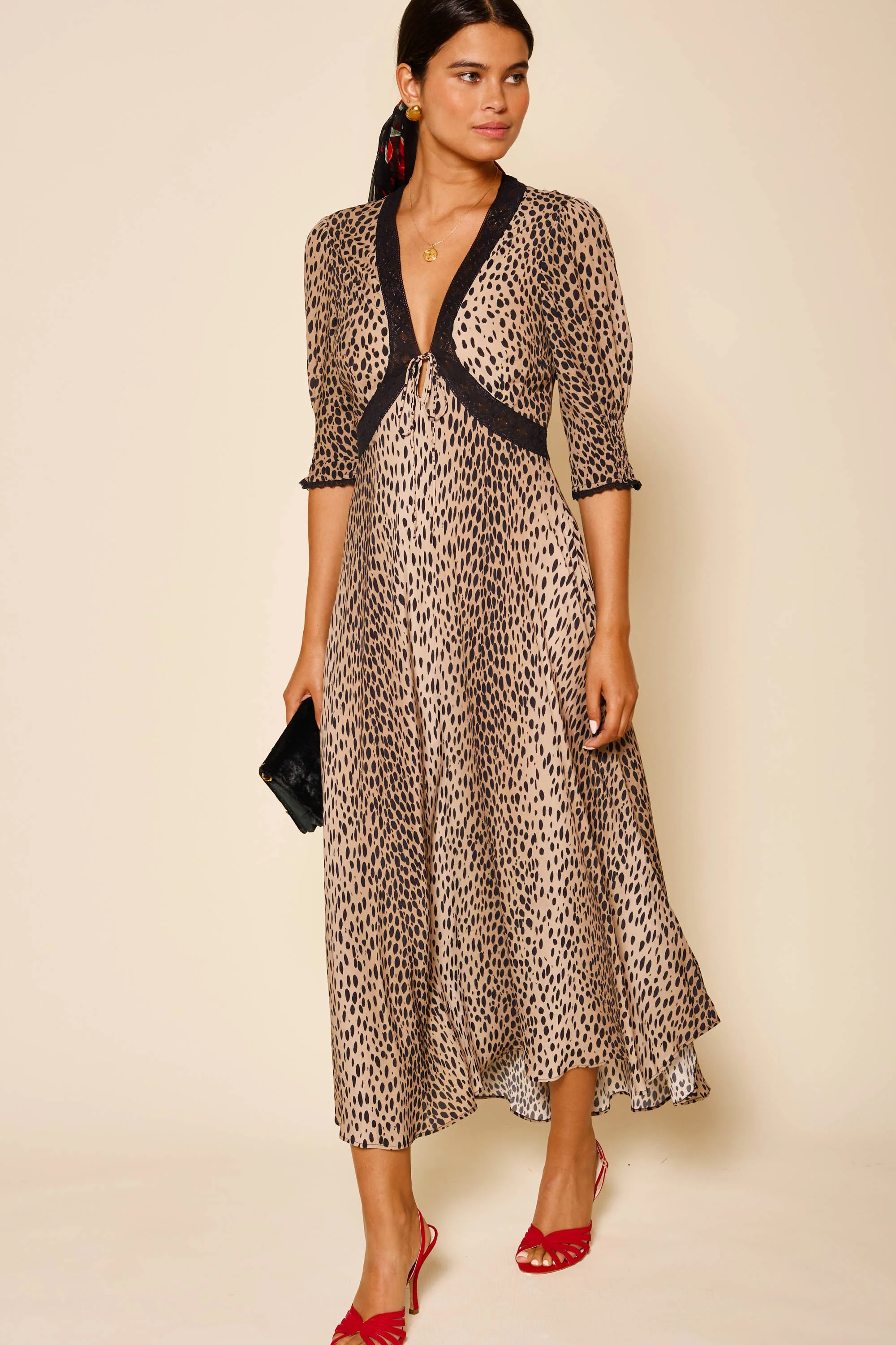 Amina - Antelope Spot Black | Rixo