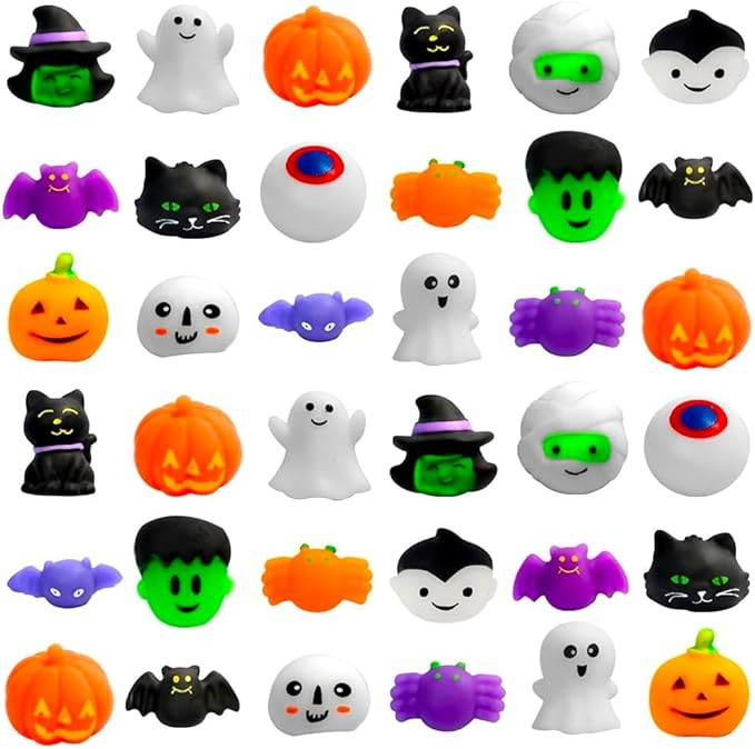 36 PCS Squishies Kawaii Cute Mochi Squishy Stress Reliever Anxiety Toys Halloween Party Favors Tr... | Amazon (US)